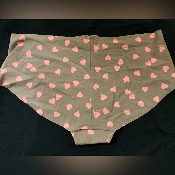 Victoria’s Secret Pink XL No Show Hipster Panties Underwear Iced Coffee Heart - Picture 4 of 5